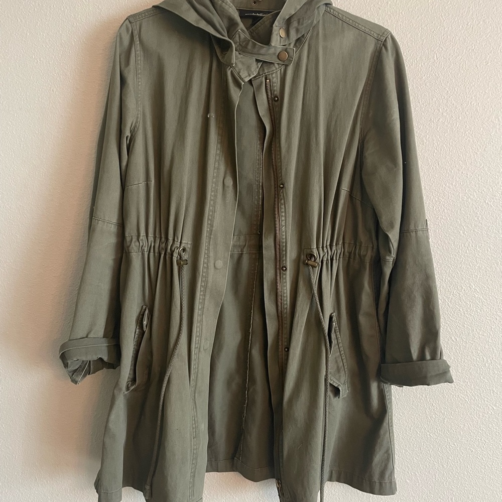 Army Green Trench Coat- Maternity